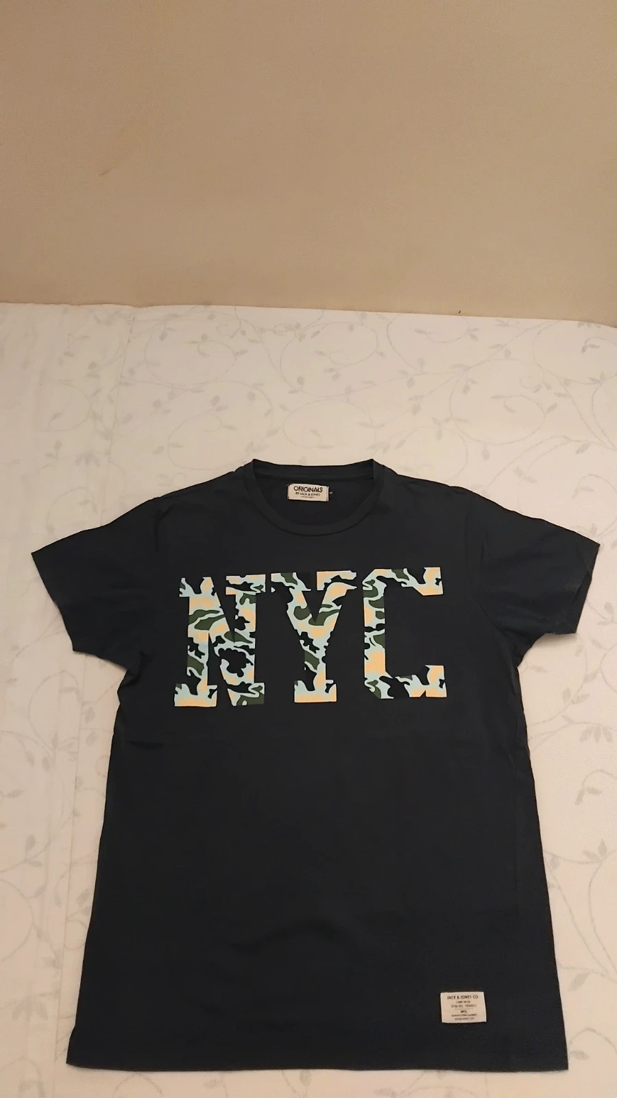 Camiseta corta estampada NYC Jack & Jones hombre talla S