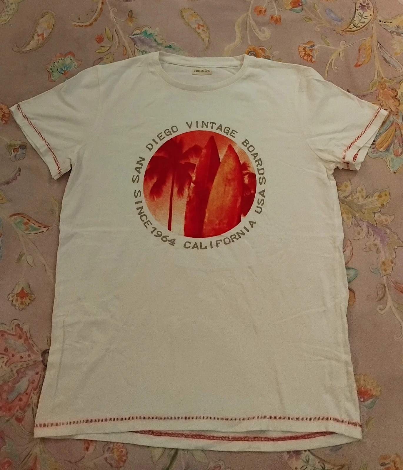 Camiseta corta estampada Brotes hombre talla M
