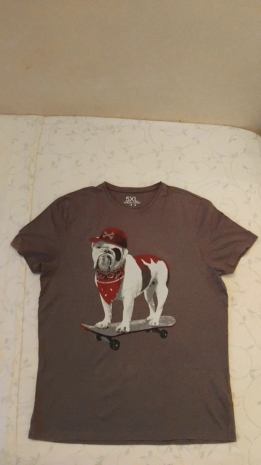 Camiseta corta estampada Buldog Green Coast hombre talla 5XL