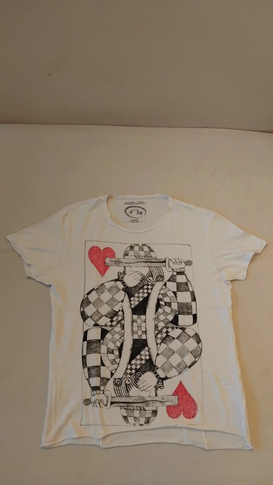 Camiseta corta estampada Bershka vintage hombre talla S