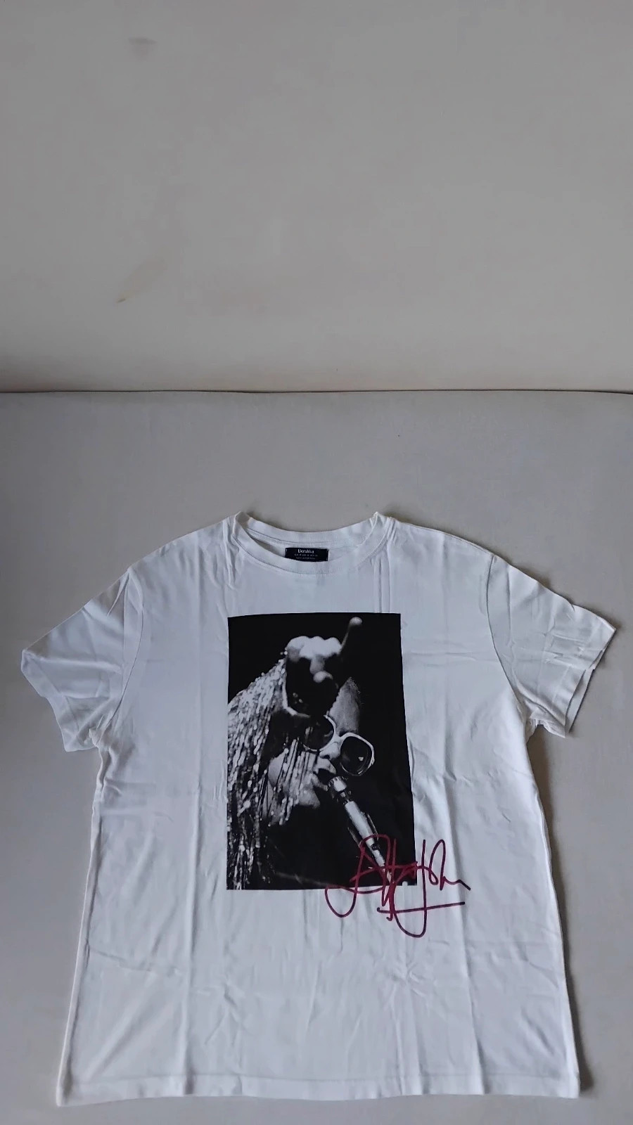 Camiseta corta estampado Elton John Bershka hombre talla M – Bershka – taille M 5