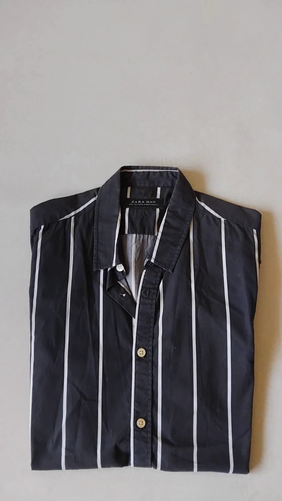 Camisa corta rayas Zara hombre talla L