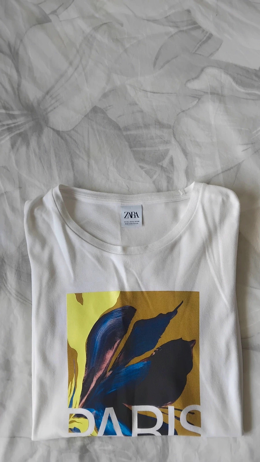Camiseta corta estampada Zara hombre talla XL