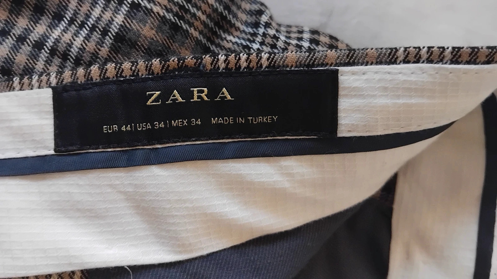 Pantalón pinzas estampado Zara hombre talla 44 – Zara – taille W34 | FR 44 3