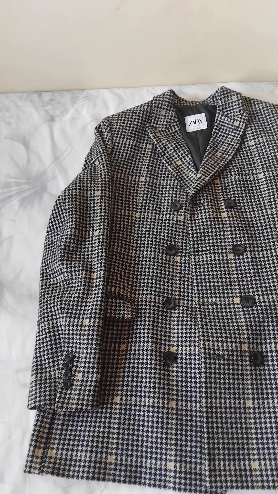 Abrigo cruzado pata de gallo Zara hombre talla L – Zara – taille L 5