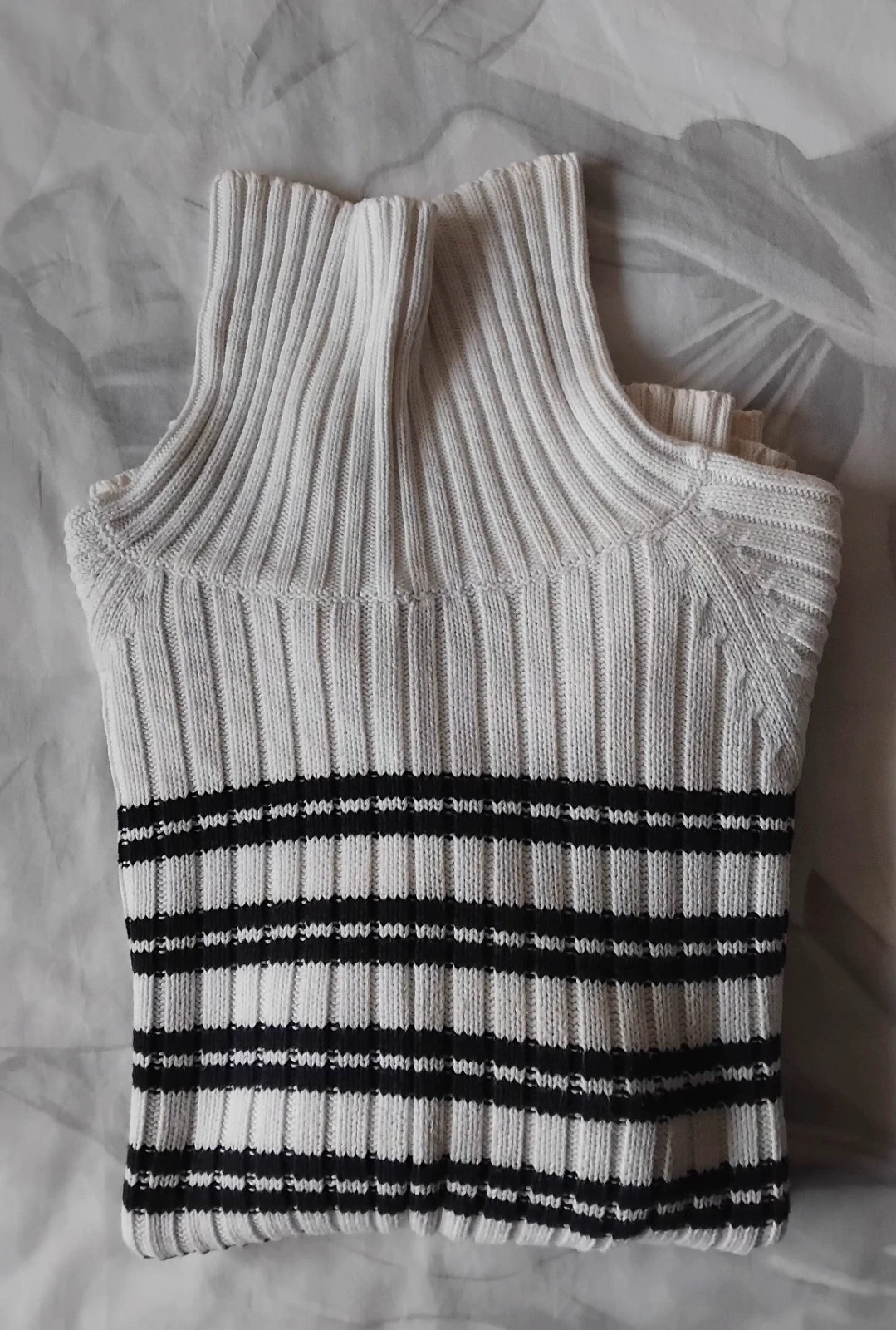 Jersey de cuello alto con rayas mujer talla S