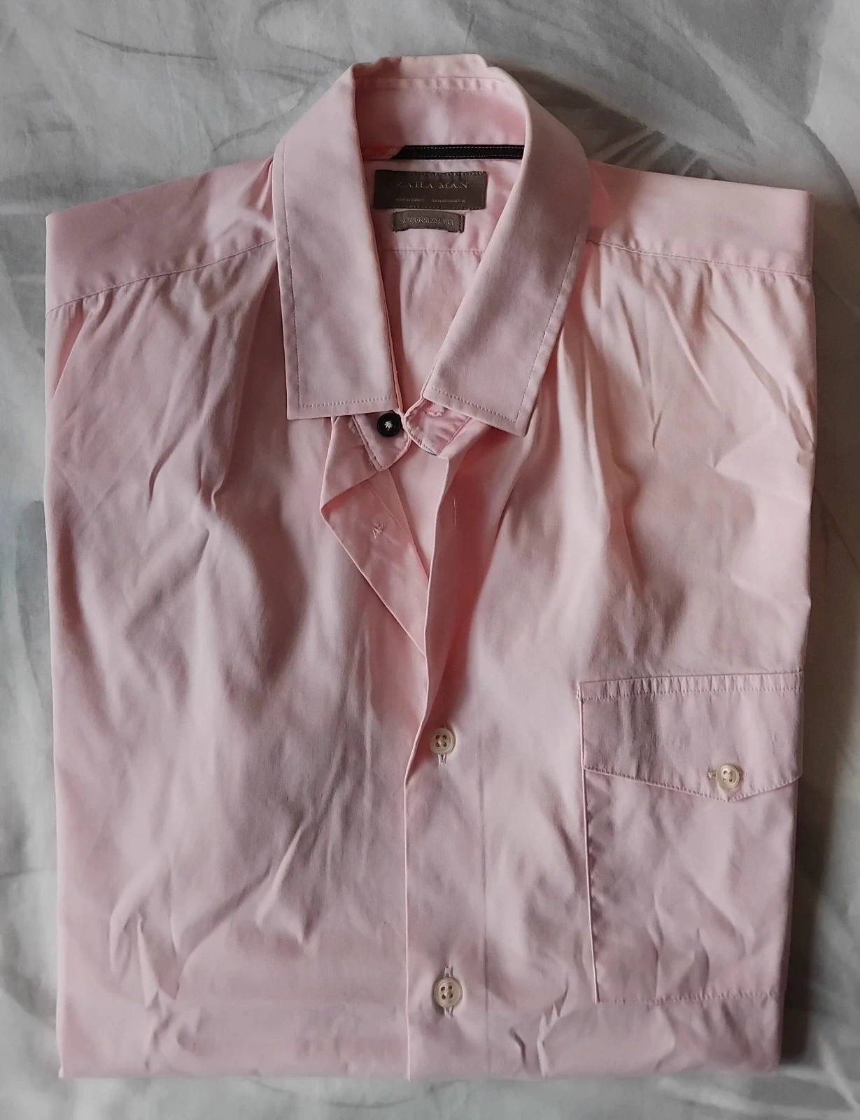 Camisa corta Zara Man super slim fit talla M