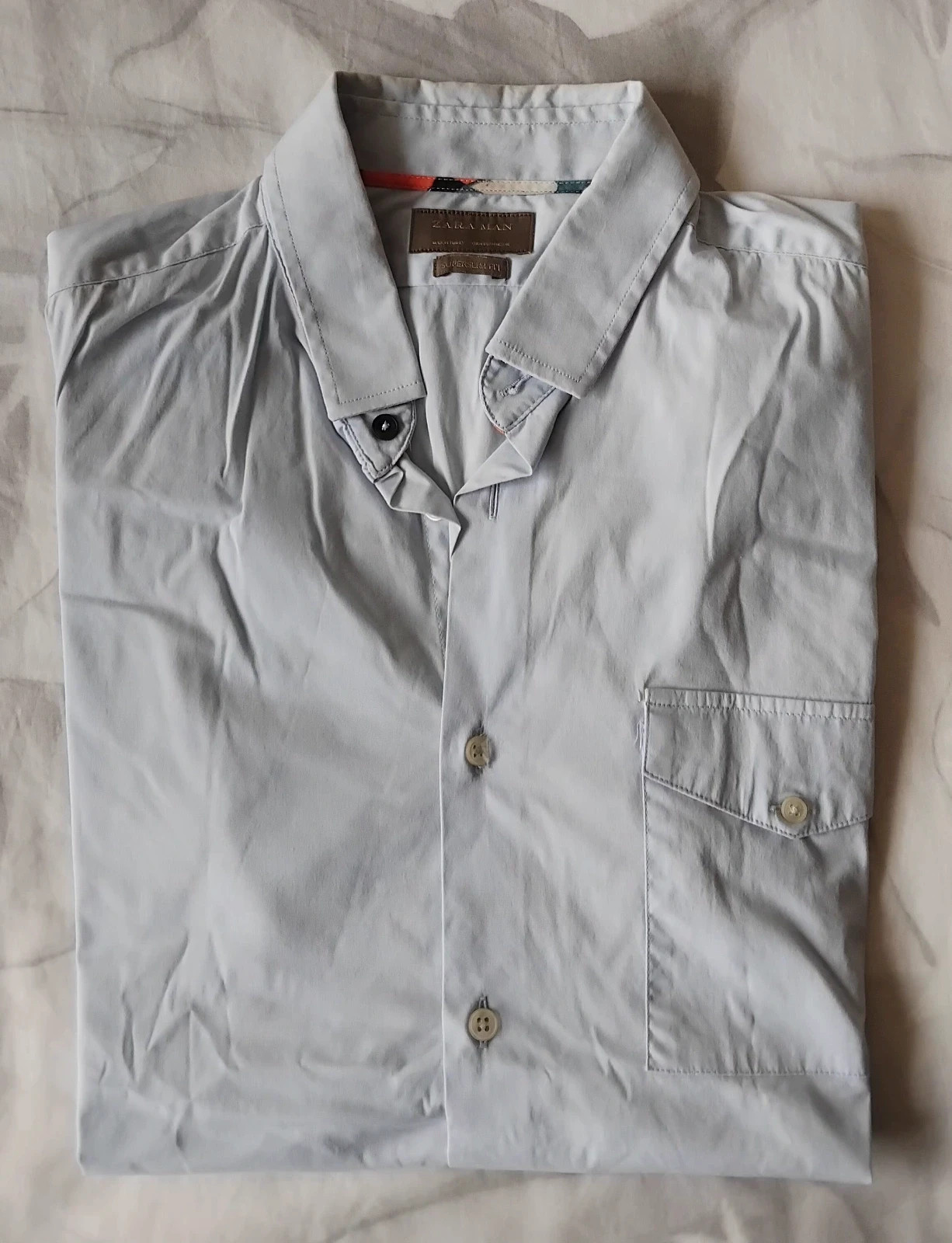 Camisa corta Zara Man super slim fit hombre talla M