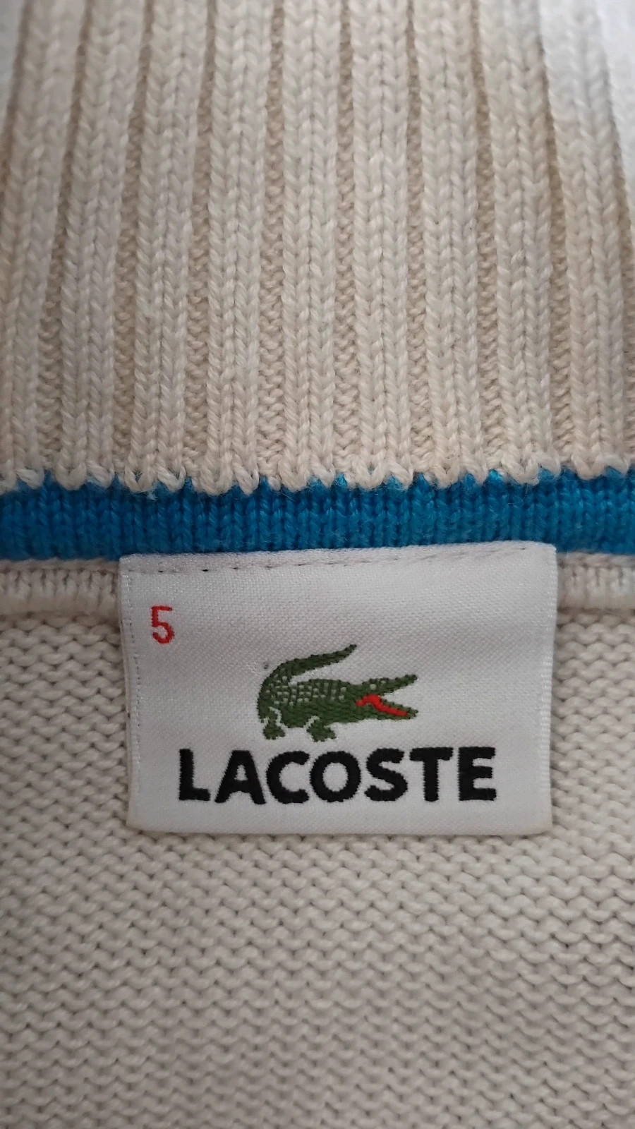 Jersey cuello alto zipper Lacoste hombre vintage y2k talla L – Lacoste – taille L 3