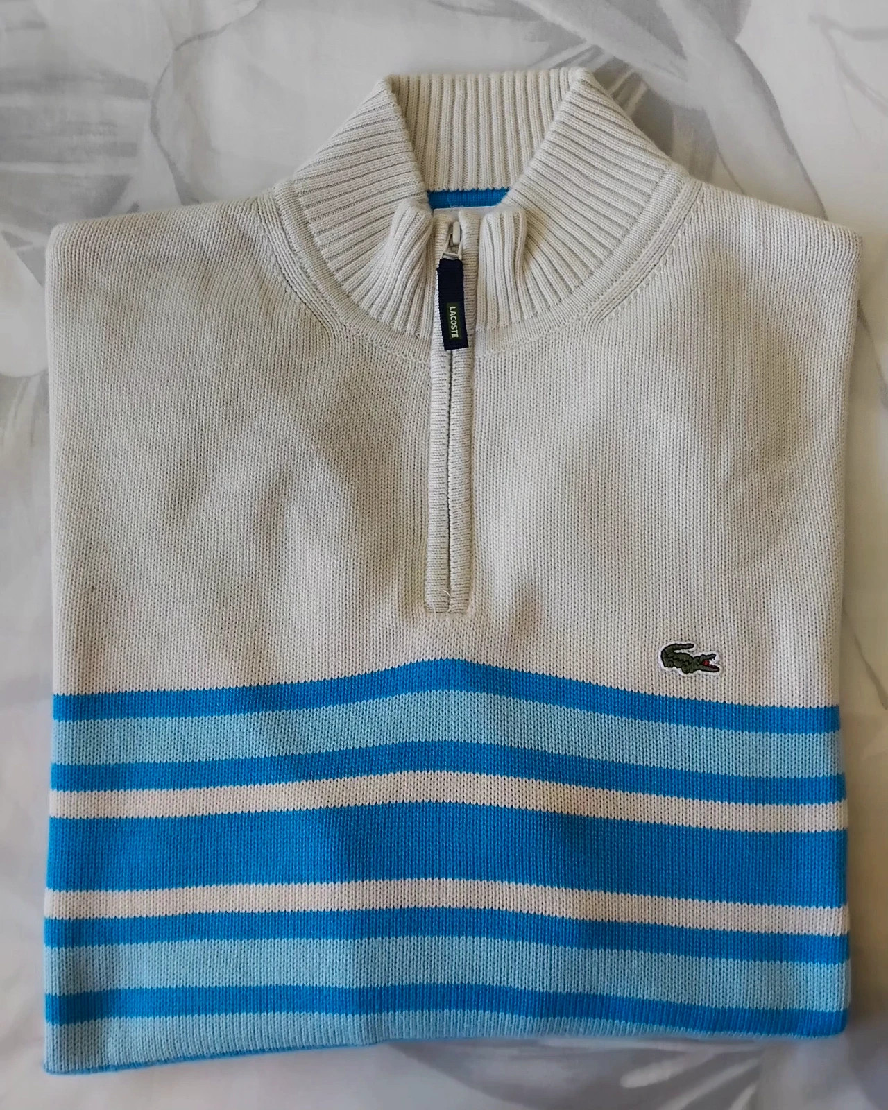 Jersey cuello alto zipper Lacoste hombre vintage y2k talla L