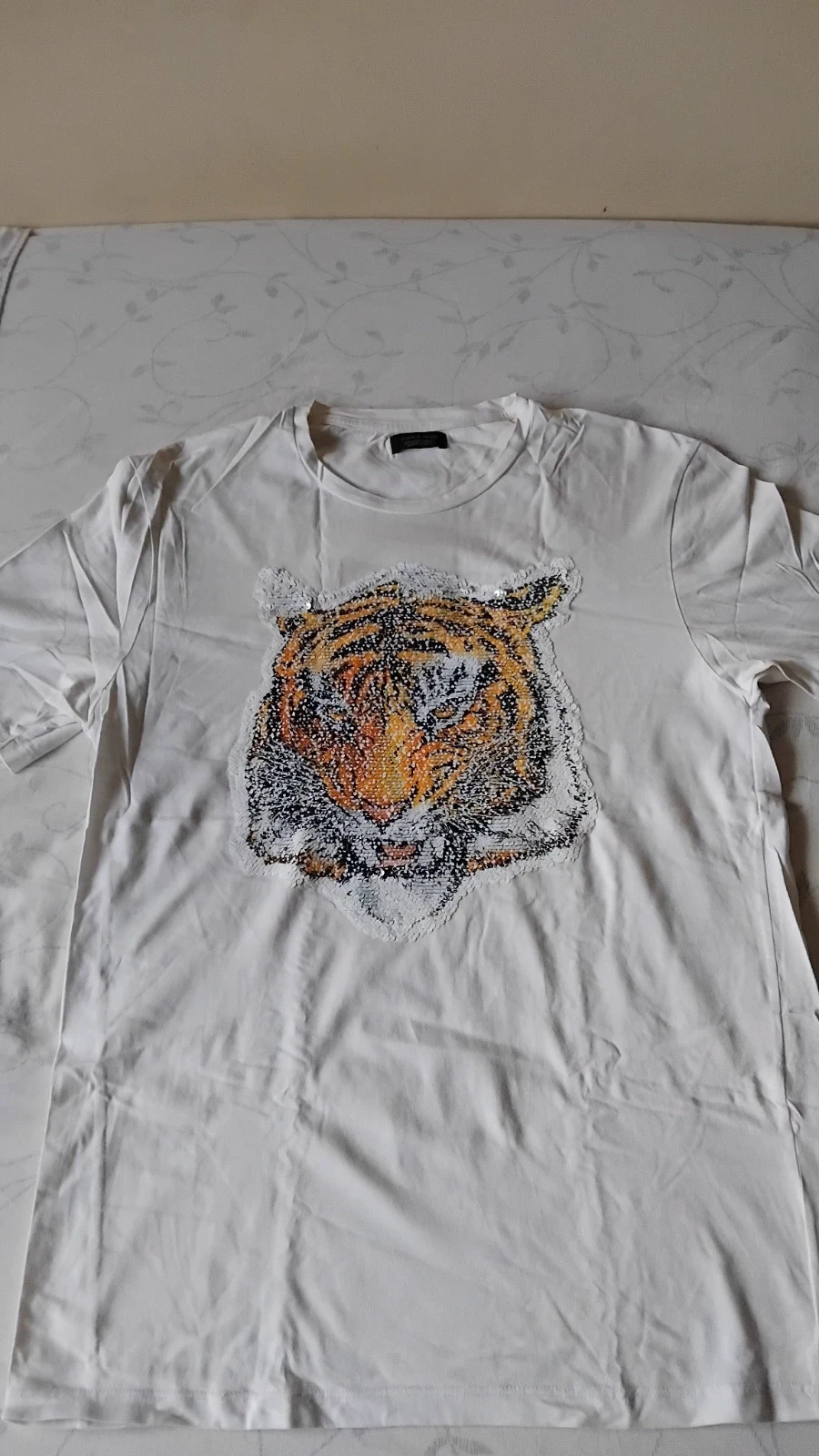 Camiseta corta estampado reversible Zara hombre talla L