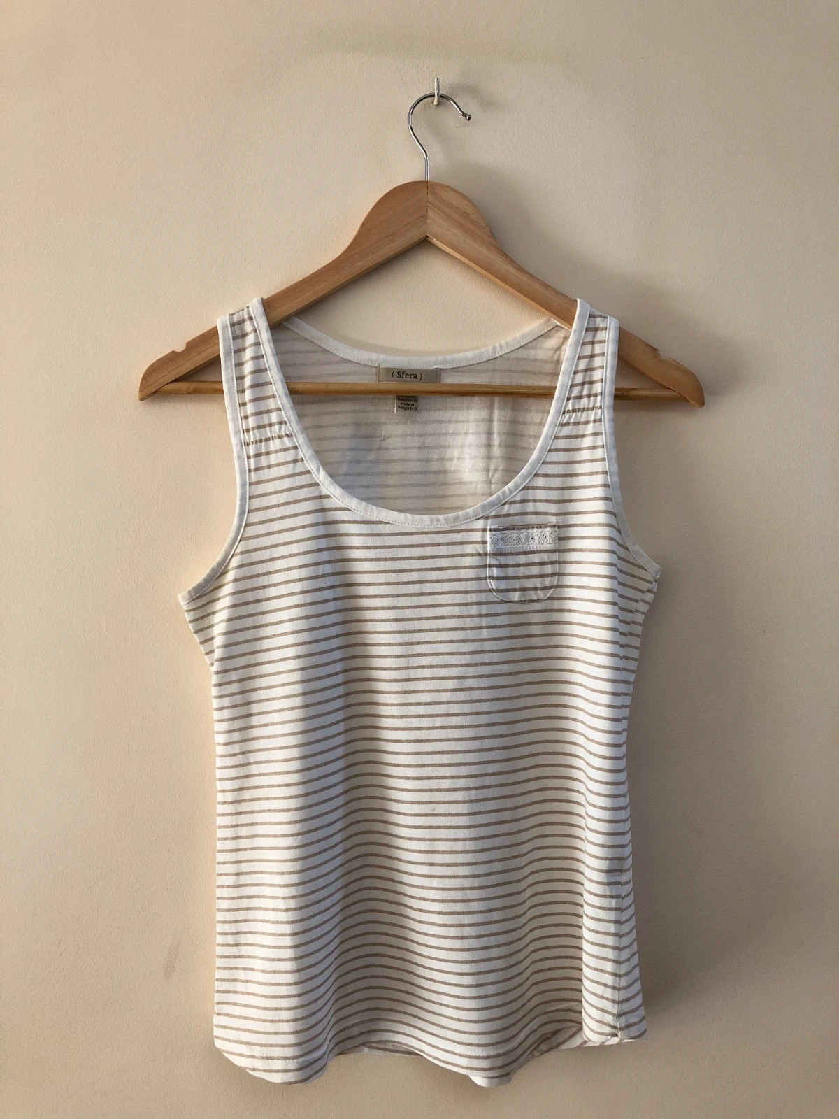 Camiseta de rayas de tirantes Sfera mujer talla S
