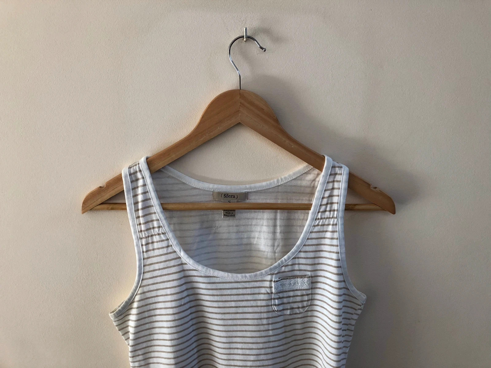 Camiseta de rayas de tirantes Sfera mujer talla S – Sfera – taille S / 36 / 8 5