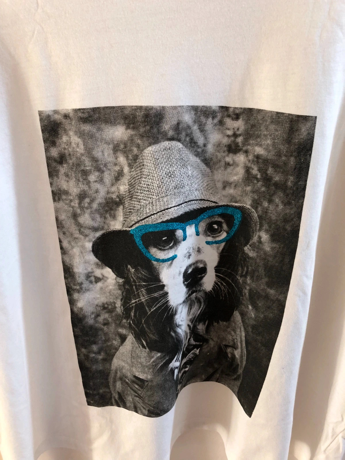 Camiseta corta estampado perro mujer talla XL – taille XL / 42 / 14 4