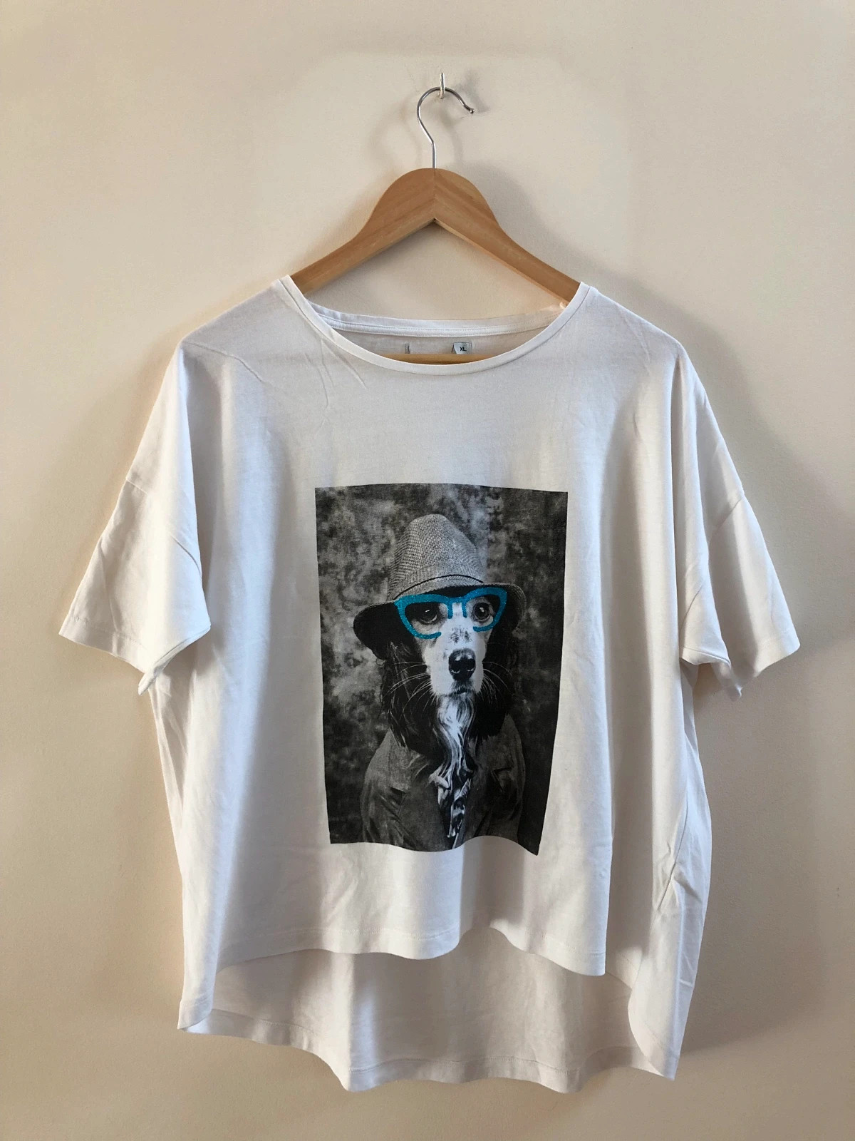 Camiseta corta estampado perro mujer talla XL – taille XL / 42 / 14 5