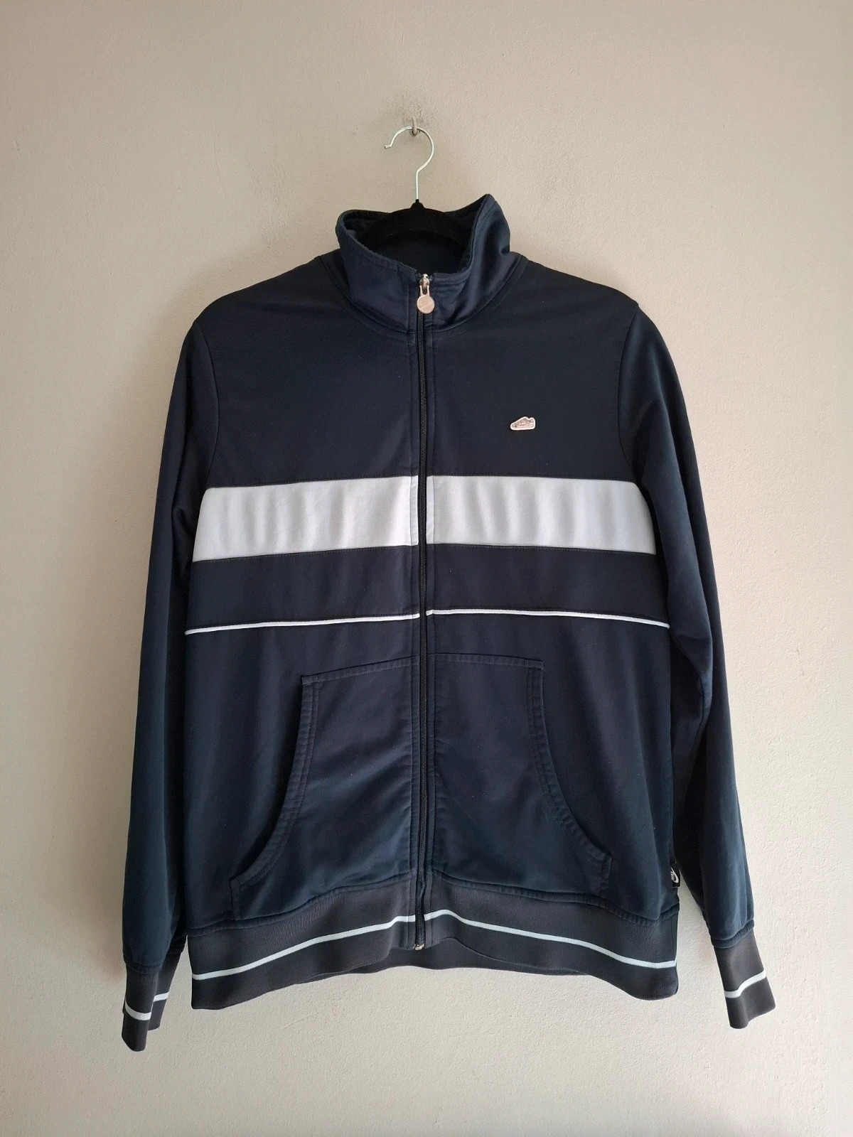 Chaqueta de chándal Nike Vintage – Azul Marino & Blanca – Nike – taille M