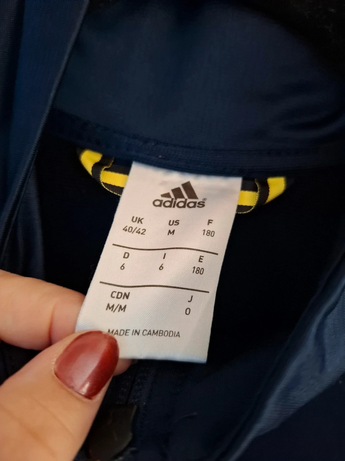 Chaqueta de Chándal Adidas Azul Marino (Talla M) – adidas – taille M 3