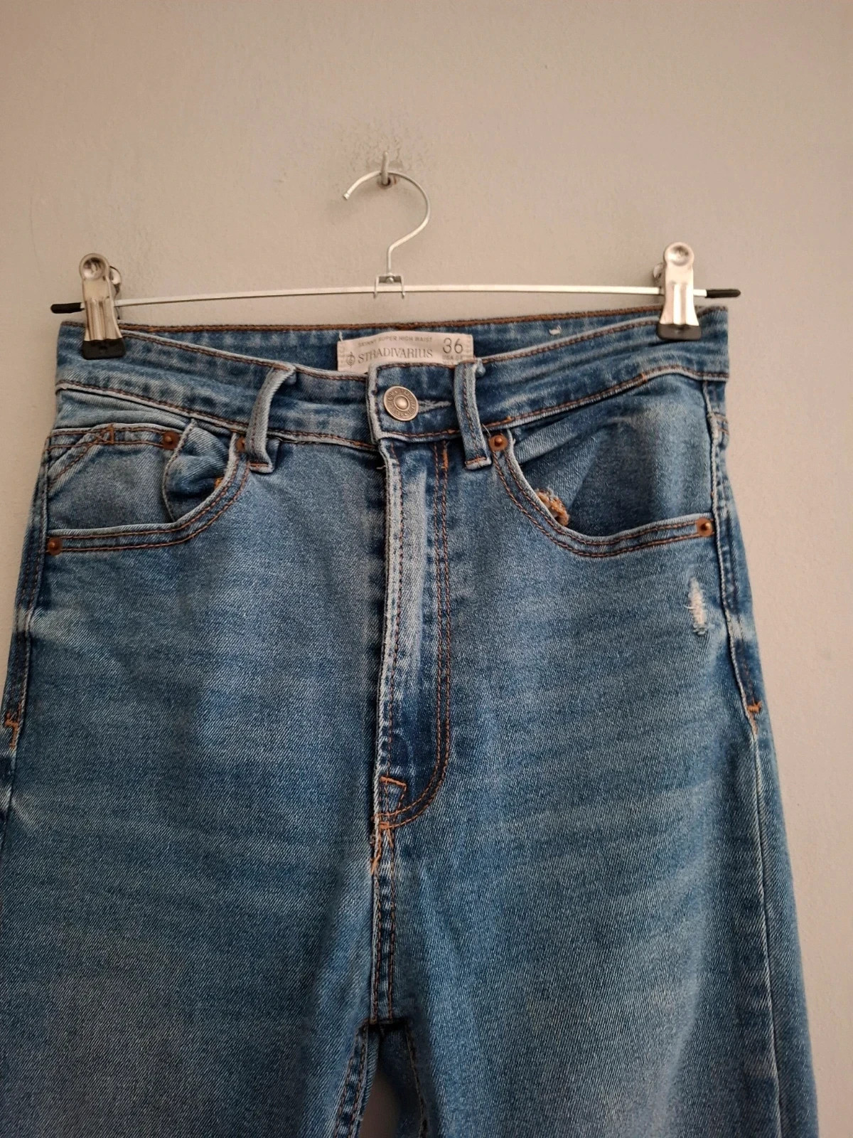 Vaqueros Stradivarius Skinny Super High Waist - Talla 36 – Stradivarius – taille S / 36 / 8 2