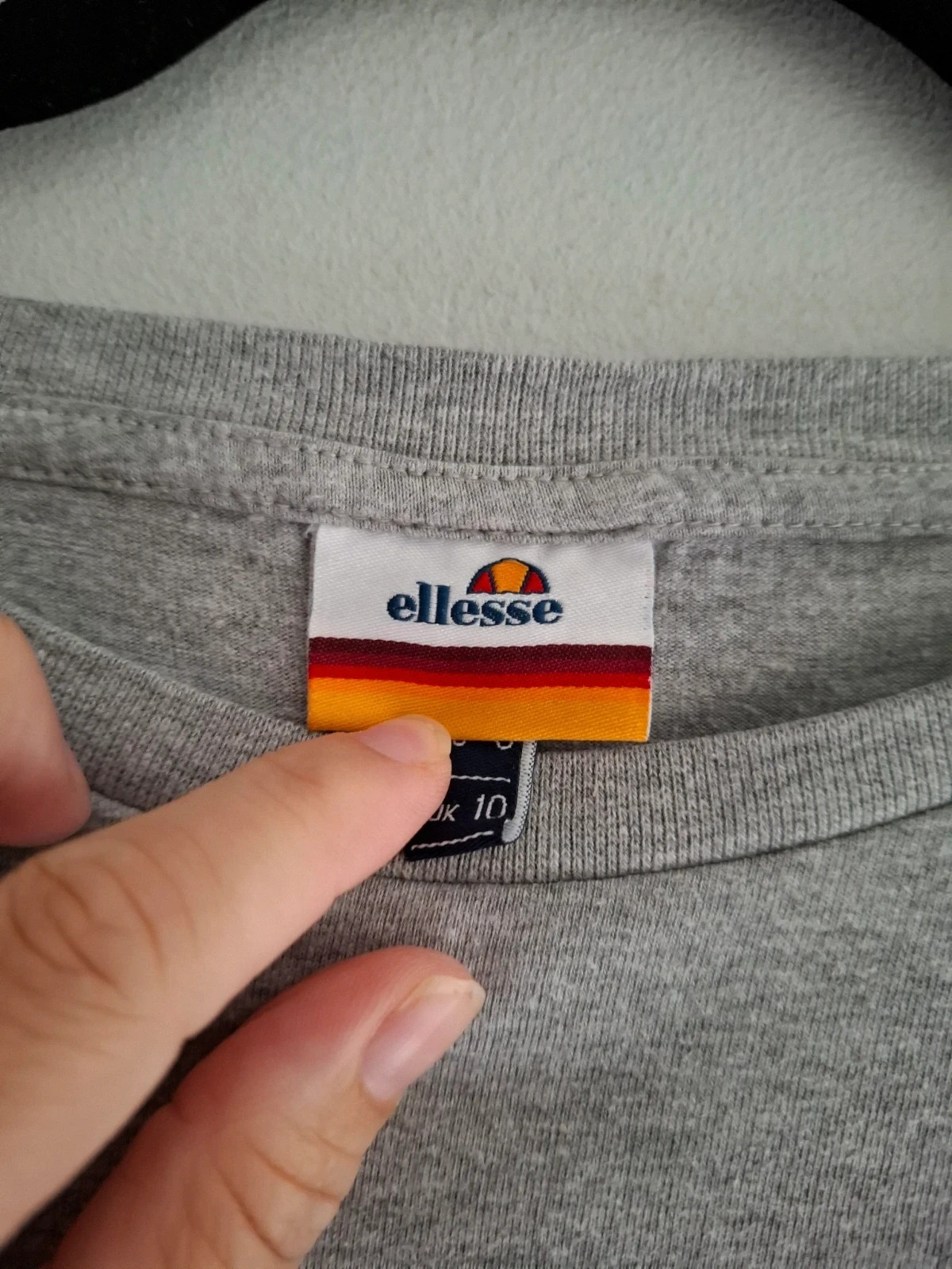 Camiseta gris Ellesse logo frontal 👕 Talla M / EU 38 – Ellesse – taille M 4