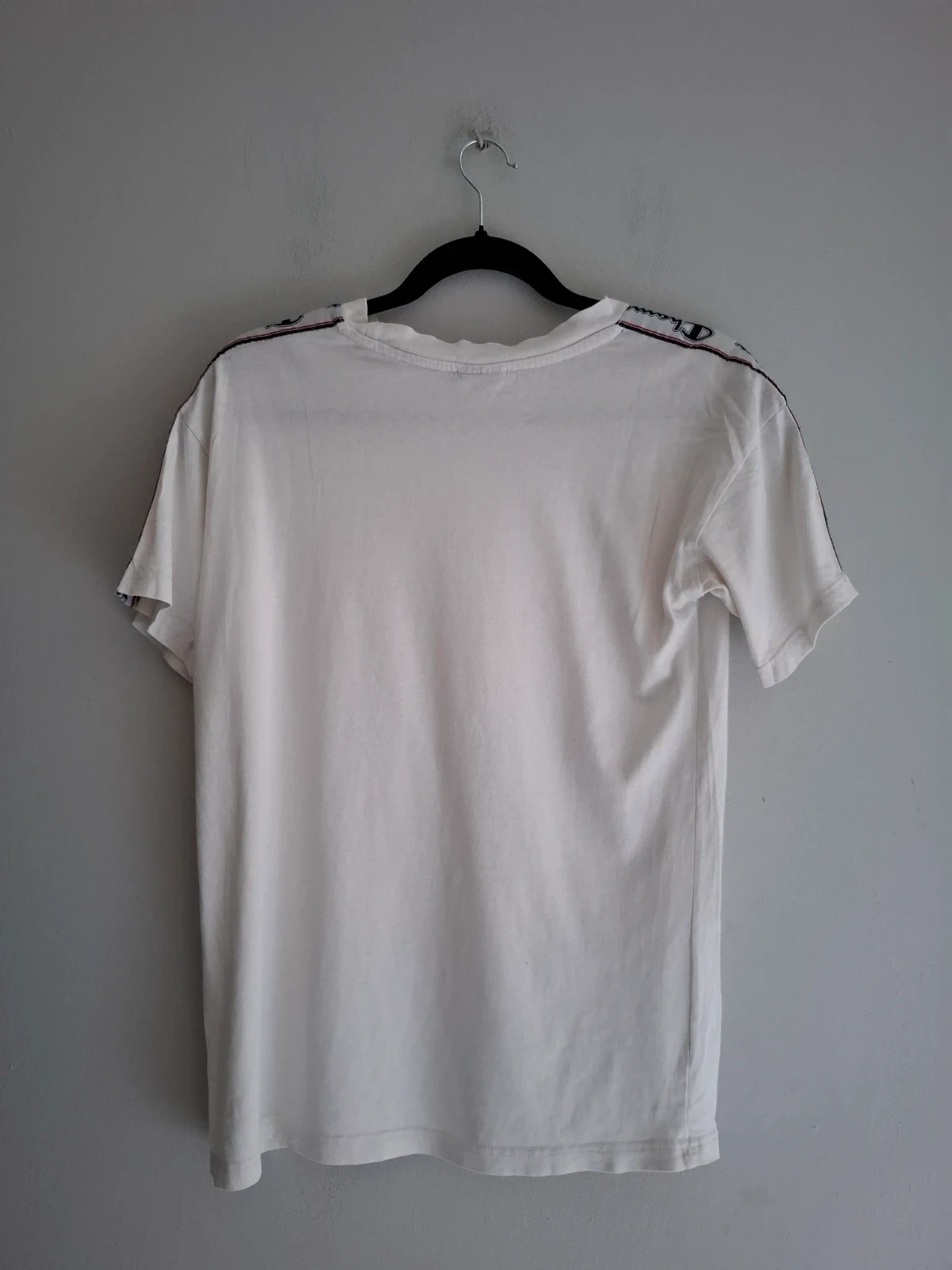 Camiseta Blanca Champion Original con Bandas - Talla XS – Champion – taille XS 4