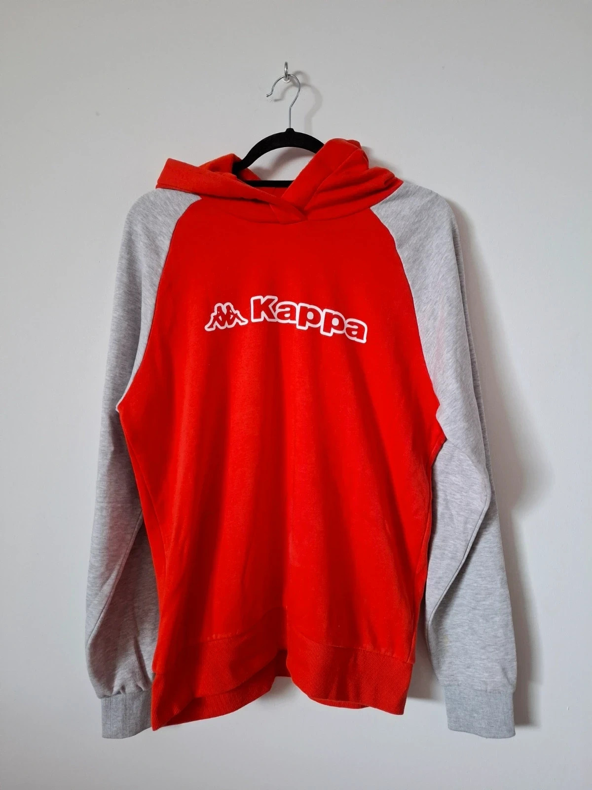 Sudadera con Capucha Kappa Roja y Gris – Talla M