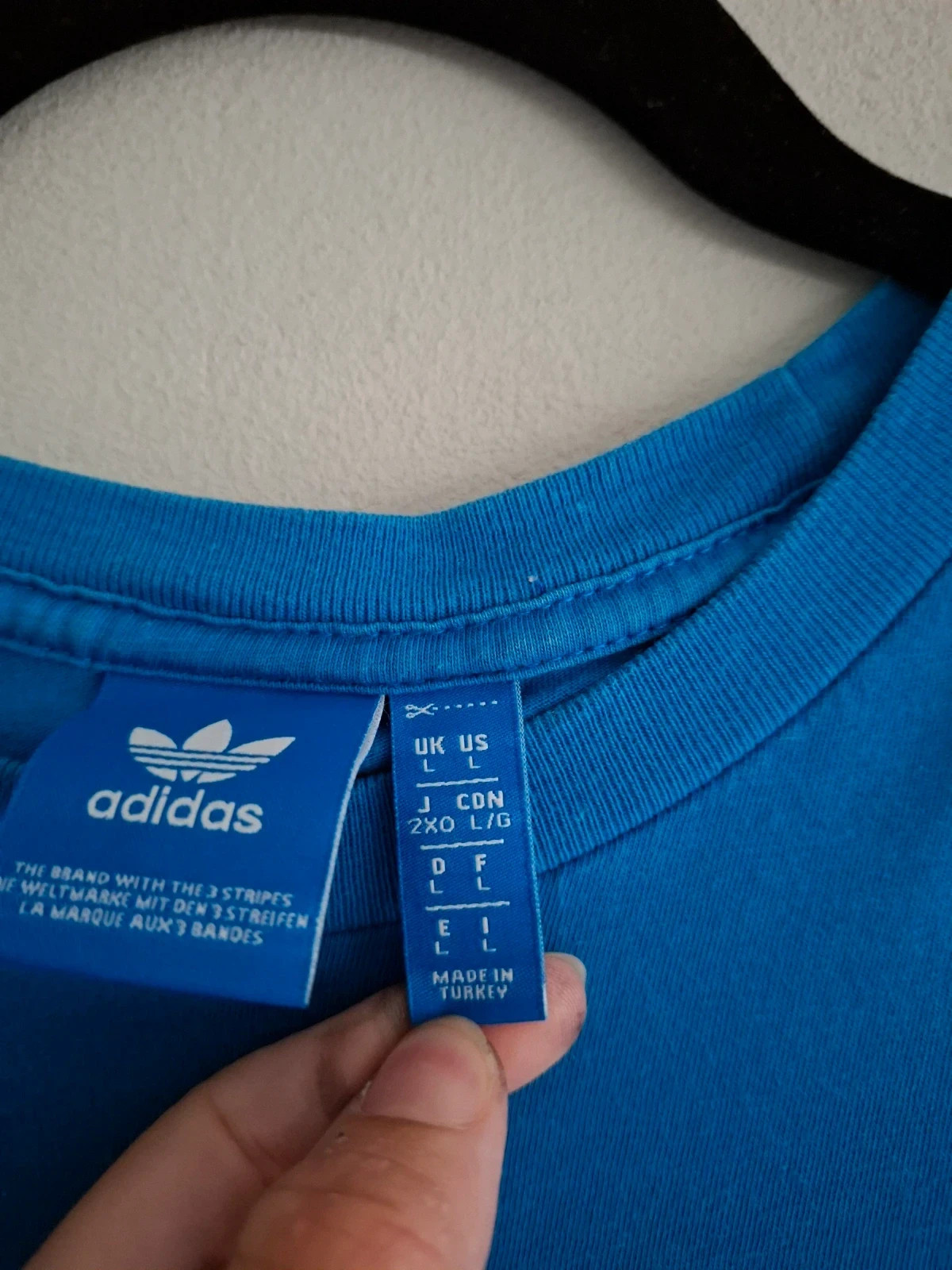 Camiseta Adidas Originals Azul - Talla L (Logo Multicolor) – adidas Originals – taille L 3