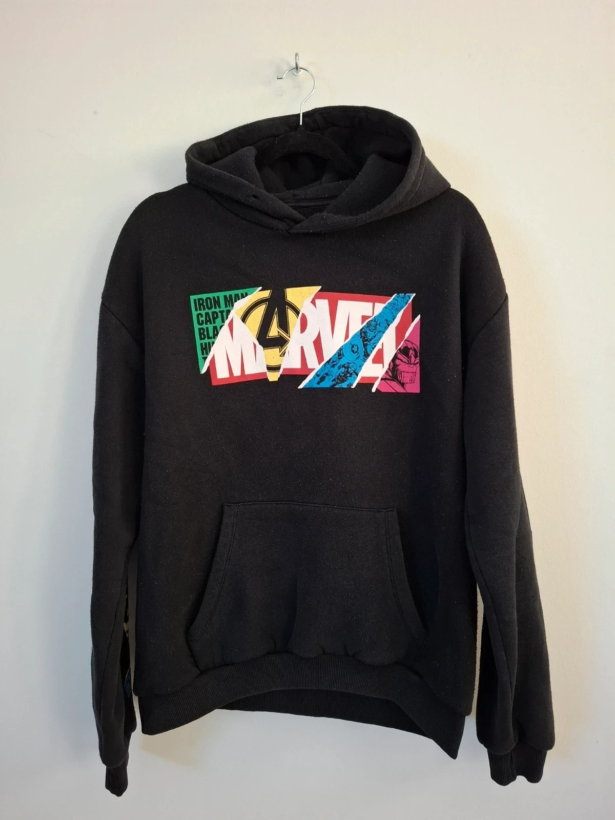 Sudadera Marvel x Pull&Bear Negra (Talla M) – Pull & Bear – taille M