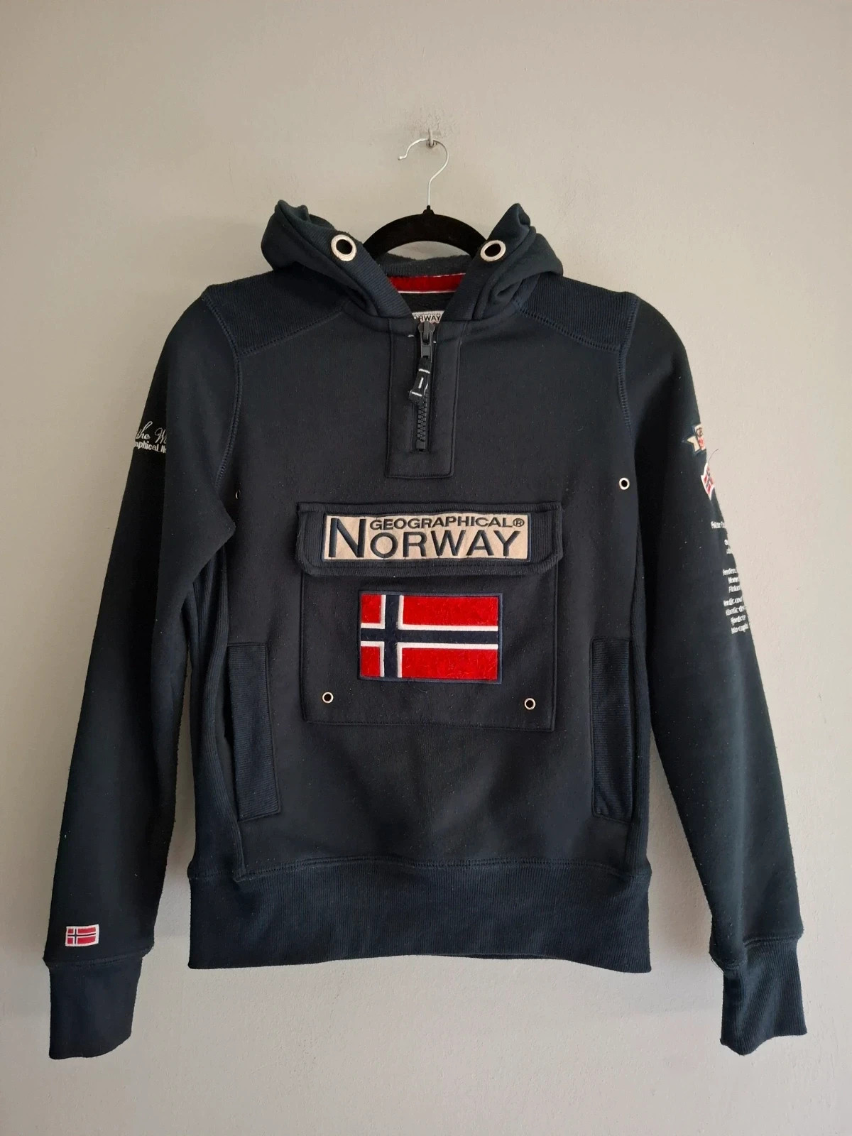 Sudadera Geographical Norway Azul Marino 🇳🇴 Talla S