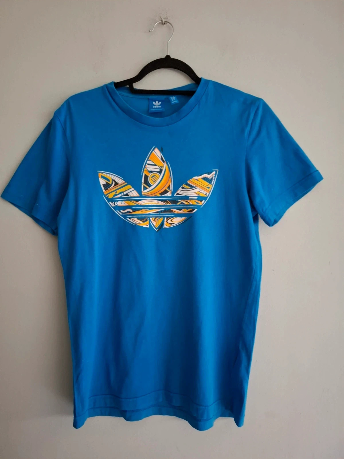 Camiseta Adidas Originals Azul con Logo Trefoil Graphic | Talla S