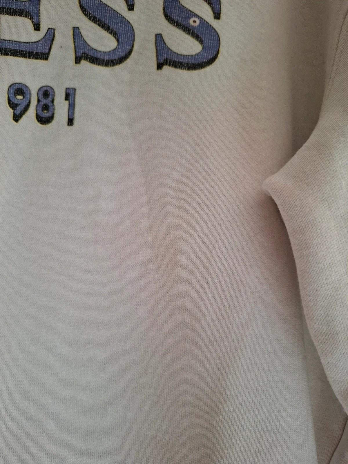 Sudadera GUESS Est. 1981 Blanco roto (Talla M) – GUESS – taille M / 38 / 10 3