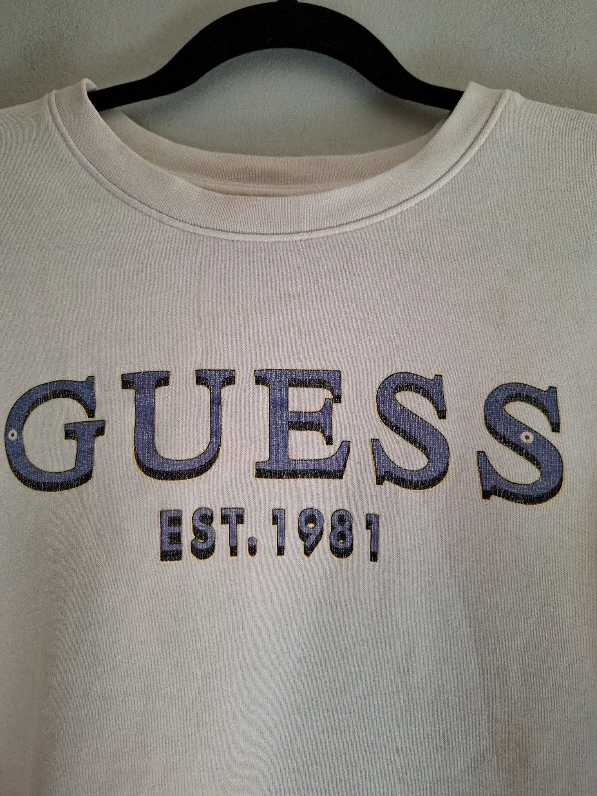 Sudadera GUESS Est. 1981 Blanco roto (Talla M) – GUESS – taille M / 38 / 10 2