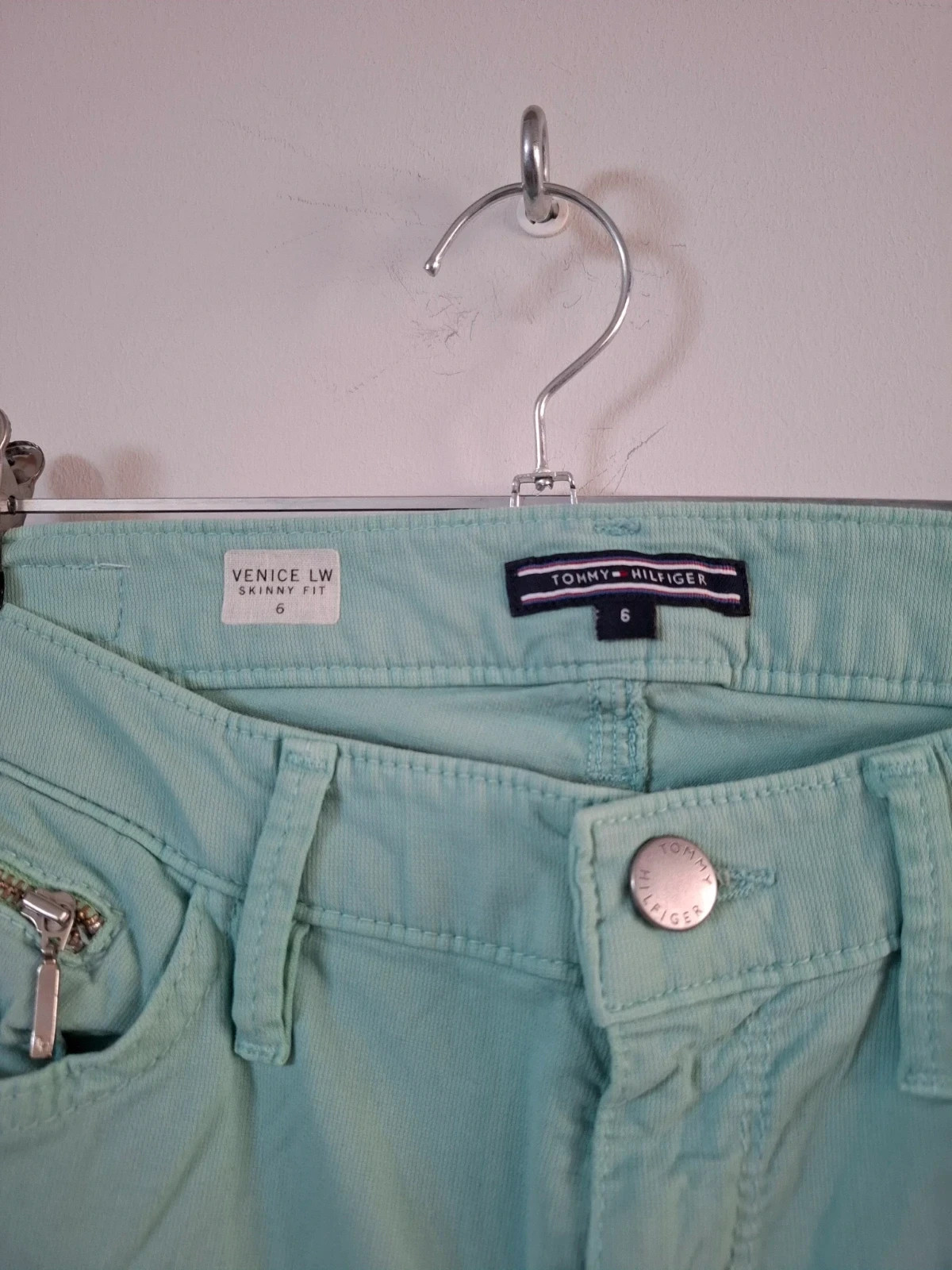 Pantalón Tommy Hilfiger Slim Verde Menta (Talla 6 / 36-38) – Tommy Hilfiger – taille M / 38 / 10 3