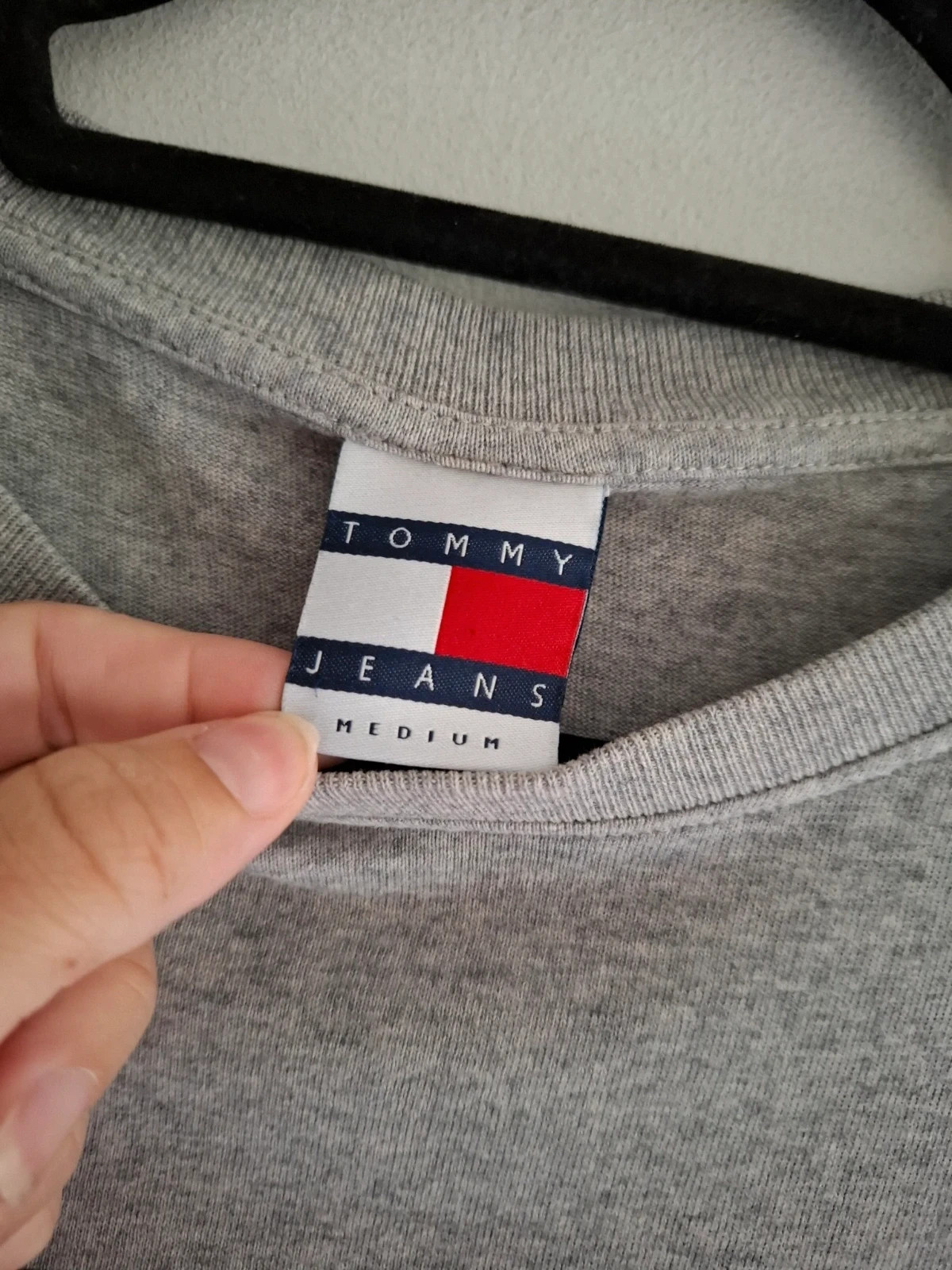Camiseta Gris Tommy Jeans Logo Vintage - Talla M 🇺🇸 – Tommy Jeans – taille M 3