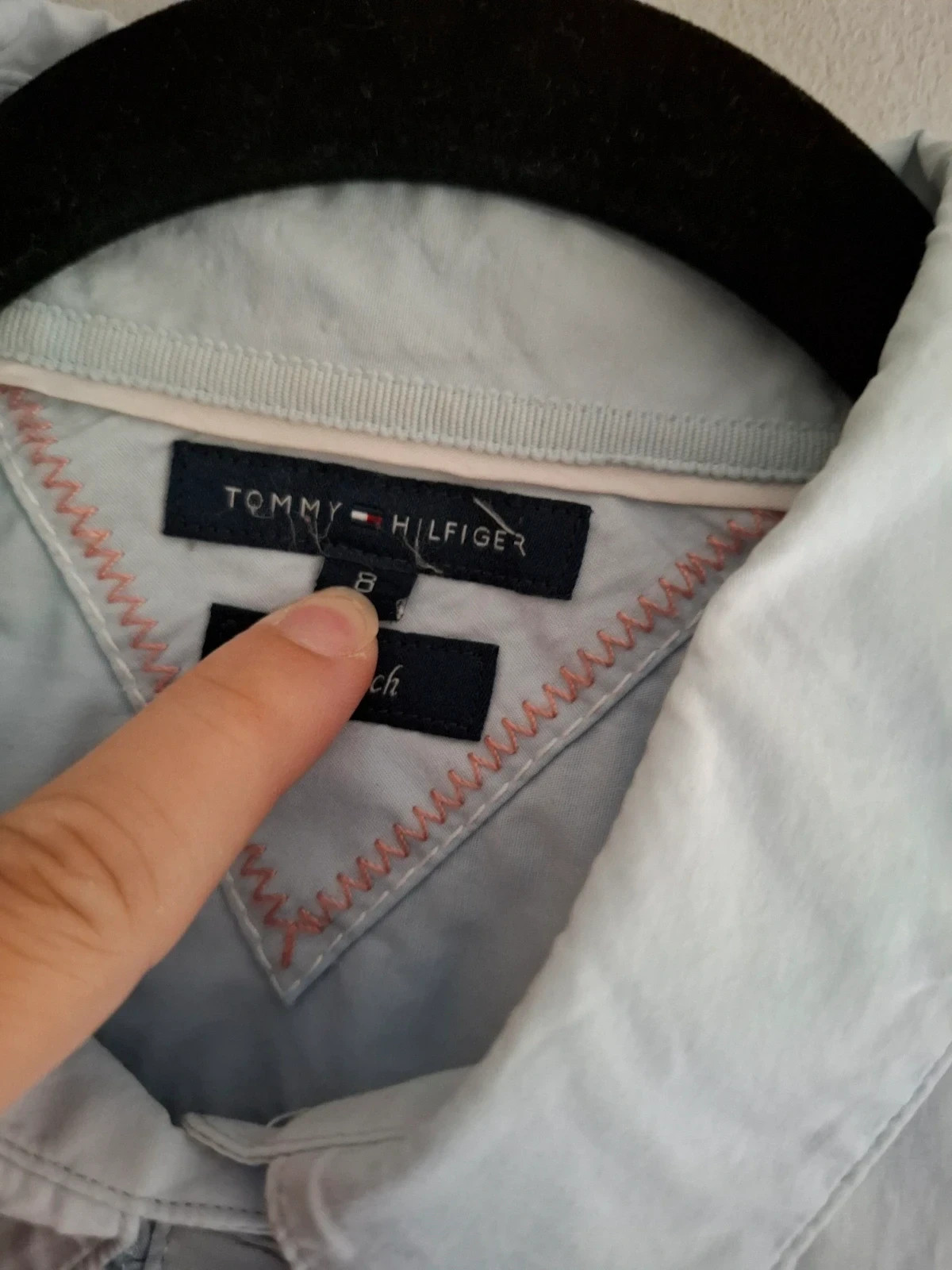 Camisa Tommy Hilfiger Azul Claro con Volantes (Talla 8 / M) – Tommy Hilfiger – taille M / 38 / 10 4