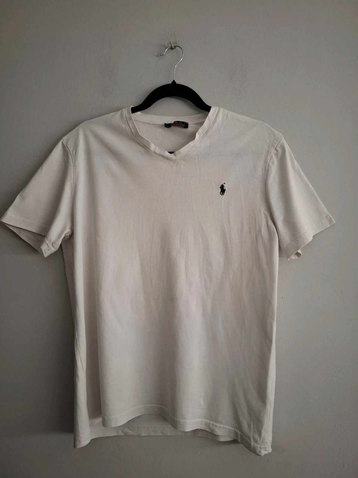 Camiseta Ralph Lauren Blanca Cuello V Talla S