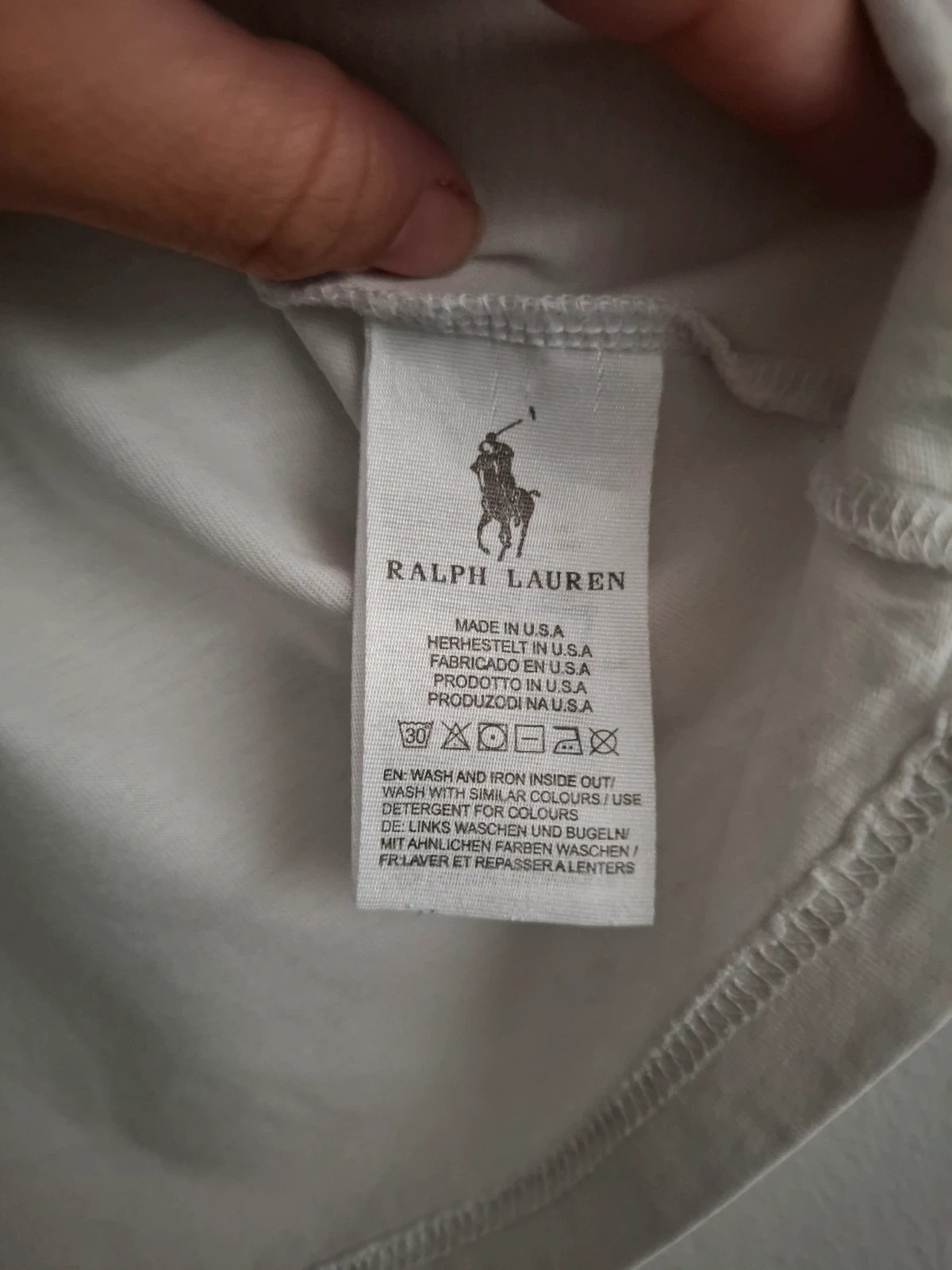 Camiseta Ralph Lauren Blanca Cuello V Talla S – Polo Ralph Lauren – taille S 5