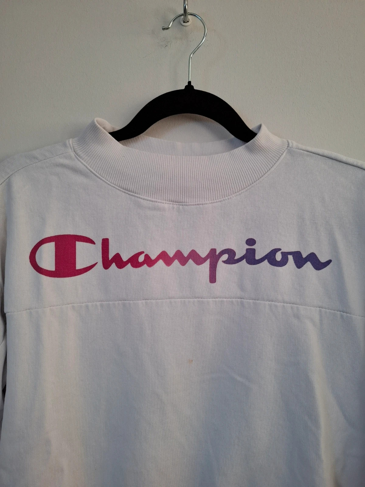 Sudadera Niño Champion Cuello Alto Blanca Logo Degradado – Champion – taille 15 ans / 170 cm 2