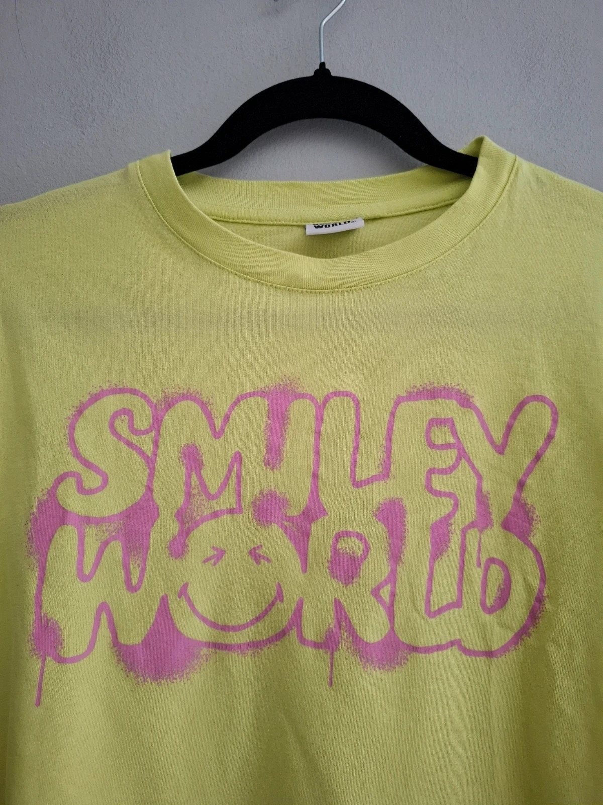 Camiseta Smiley World Verde Neón - Estilo Crop / Oversize – Smiley World – taille S / 36 / 8 2