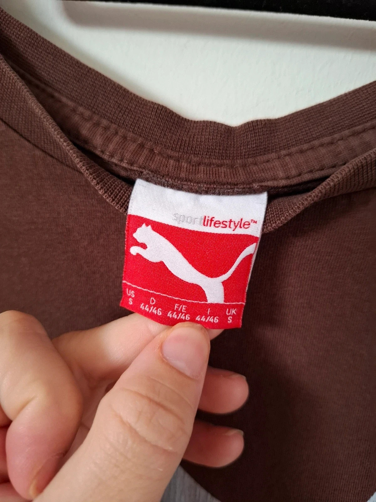Camiseta PUMA Marrón con Doble Logo • Talla S – Puma – taille S / 36 / 8 3
