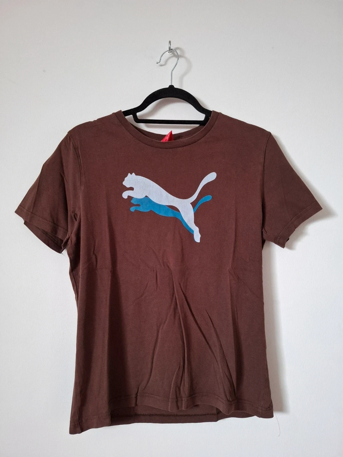 Camiseta PUMA Marrón con Doble Logo • Talla S – Puma – taille S / 36 / 8