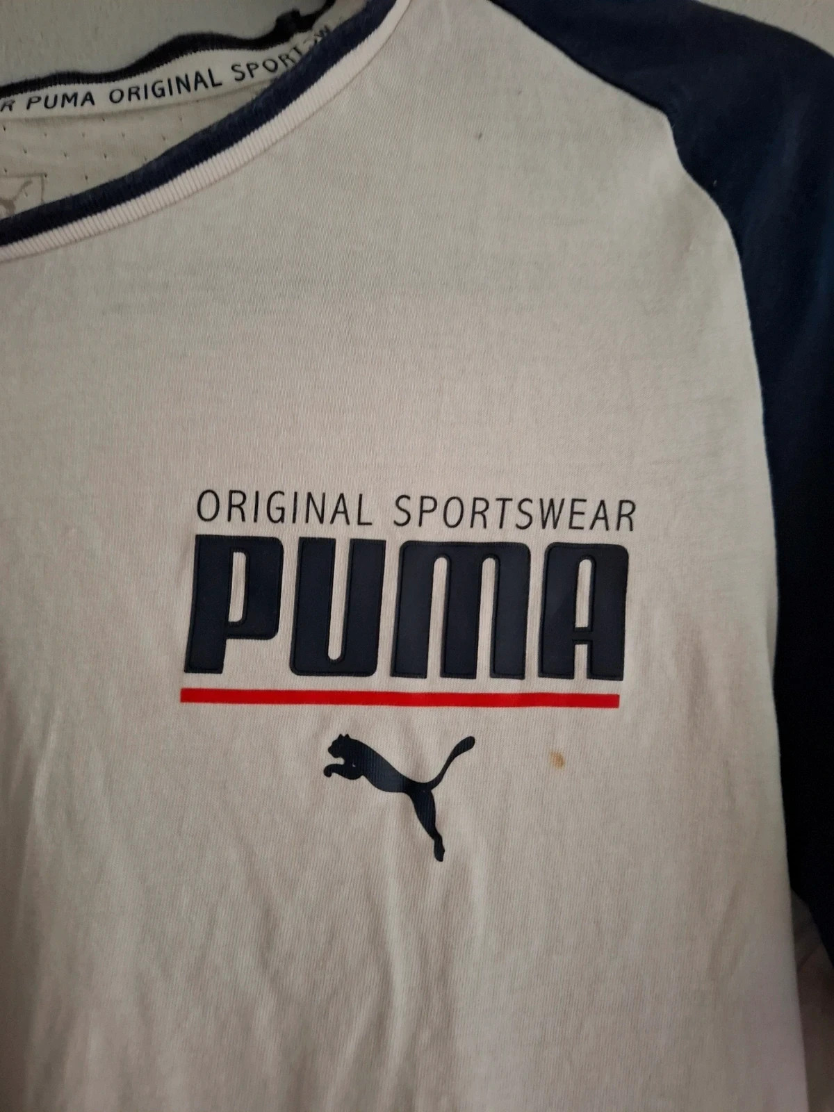 Camiseta Puma Raglán Bicolor Azul y Blanca – Puma – taille S 2