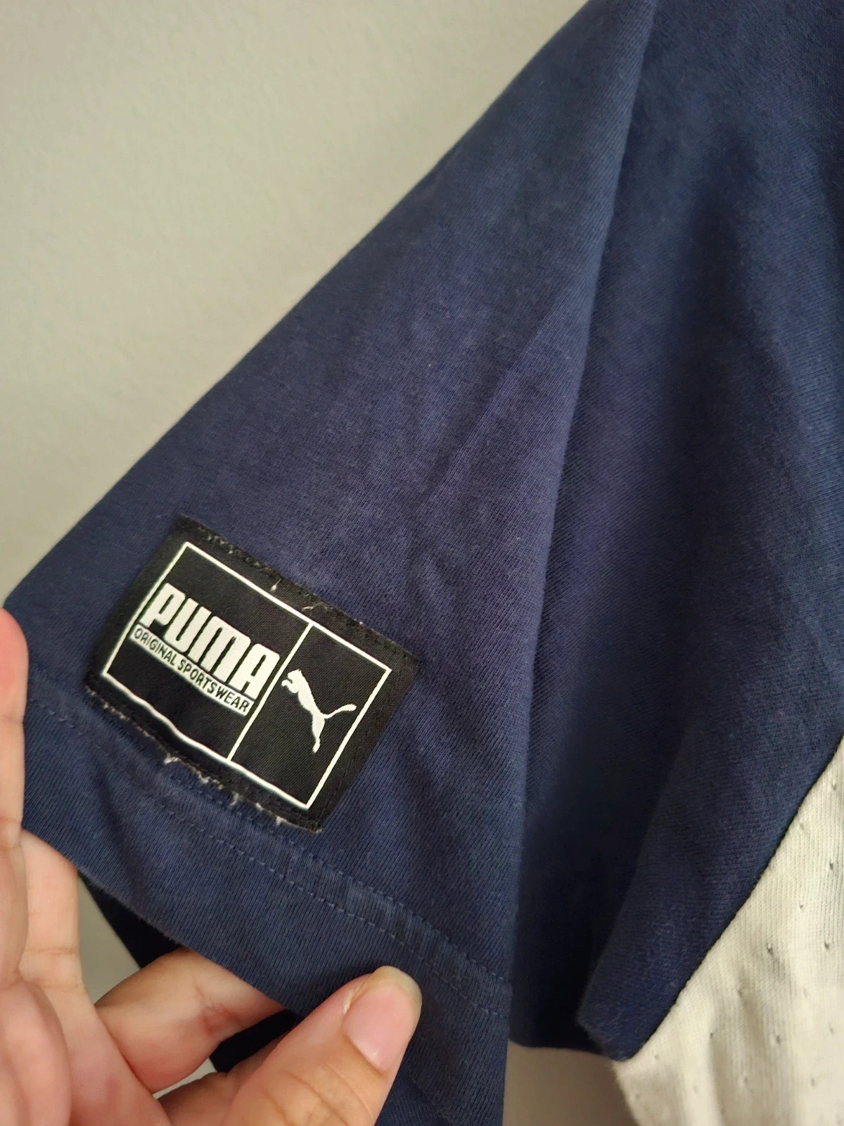 Camiseta Puma Raglán Bicolor Azul y Blanca – Puma – taille S 4