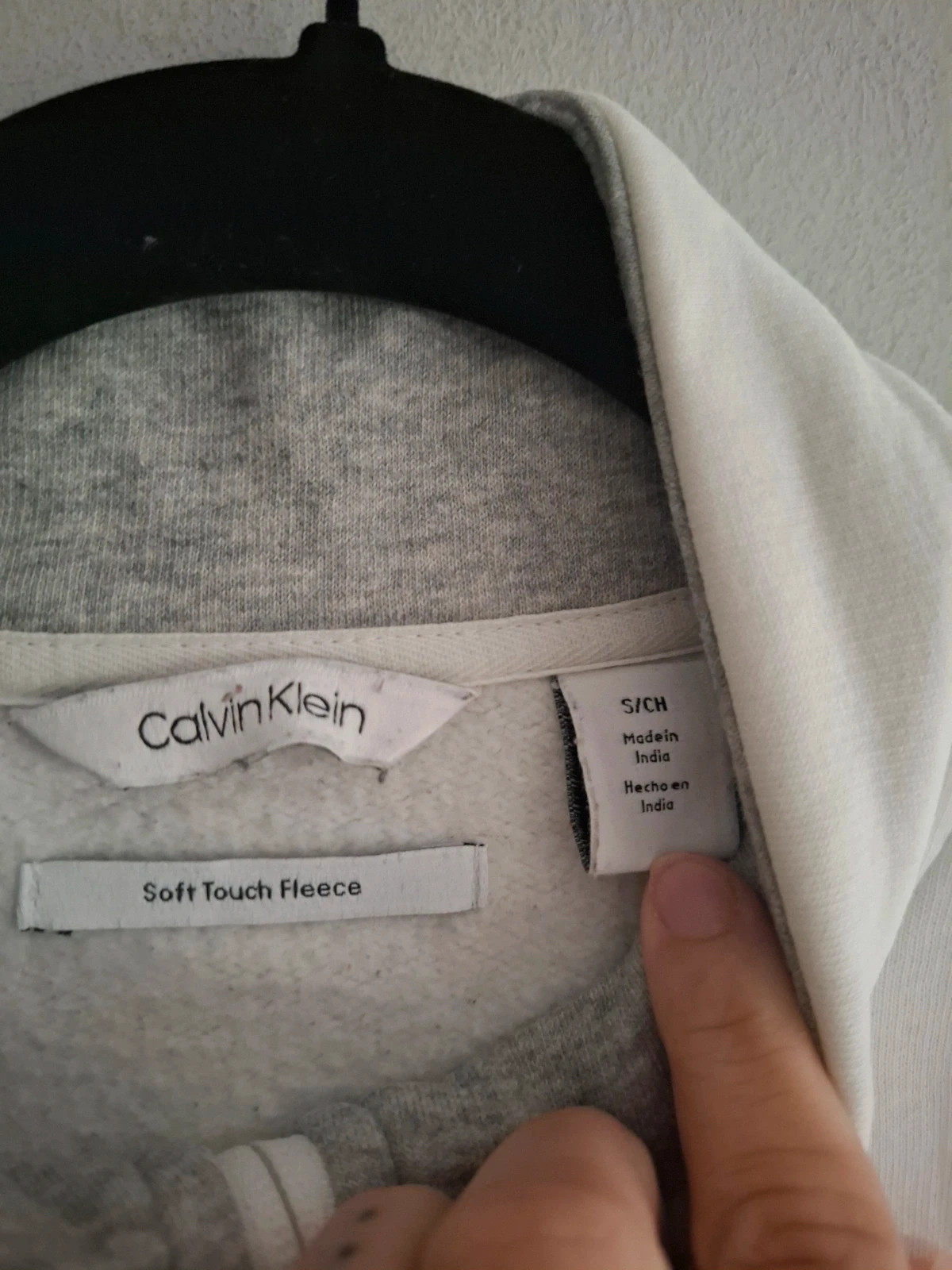 Chaqueta Calvin Klein Fleece Gris/Blanco Talla S – Calvin Klein – taille S 4