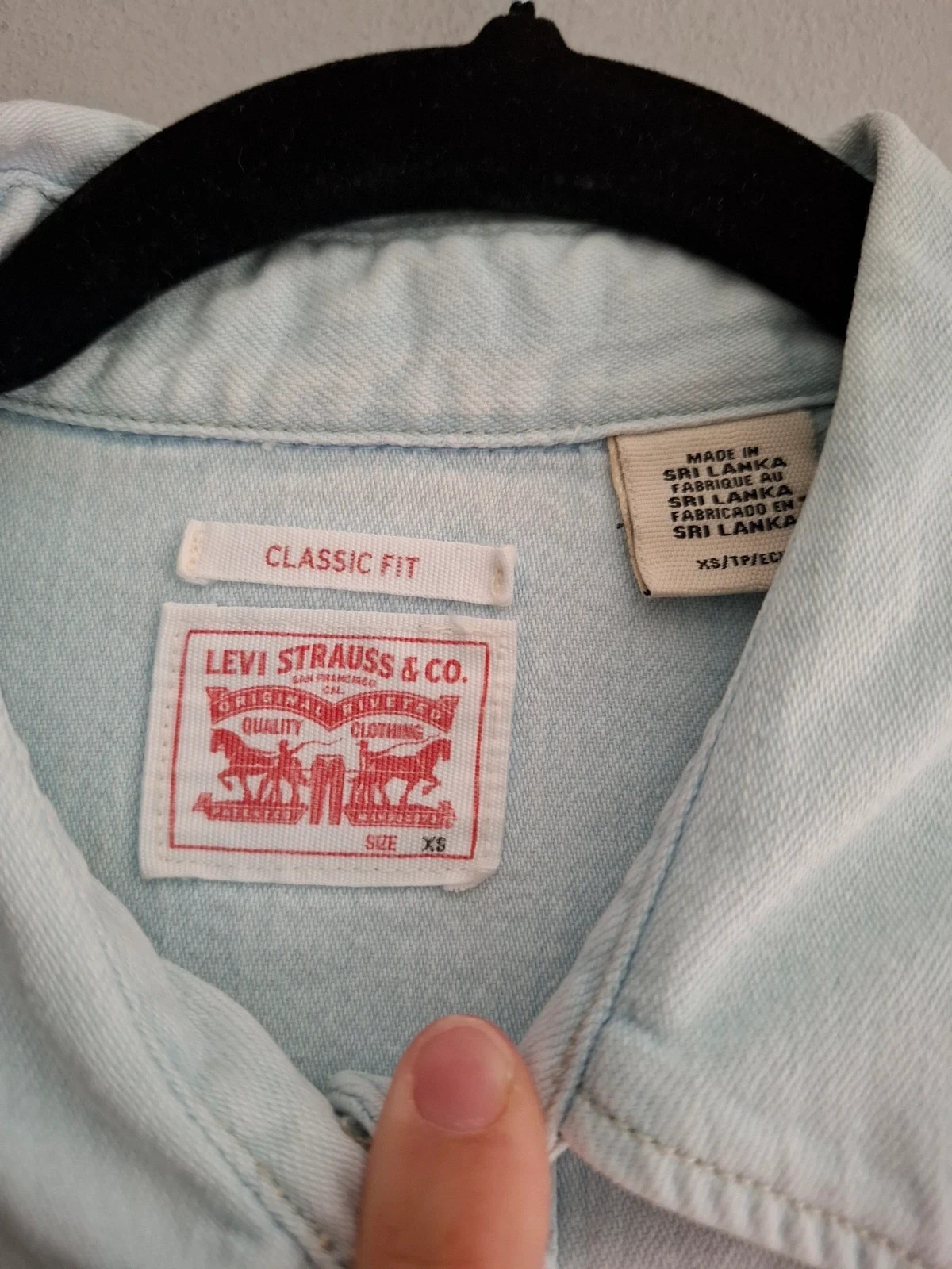 👔 Camisa Vaquera Levi's Classic Fit Azul Claro 💙 – Levi's – taille XS / 34 / 6 3