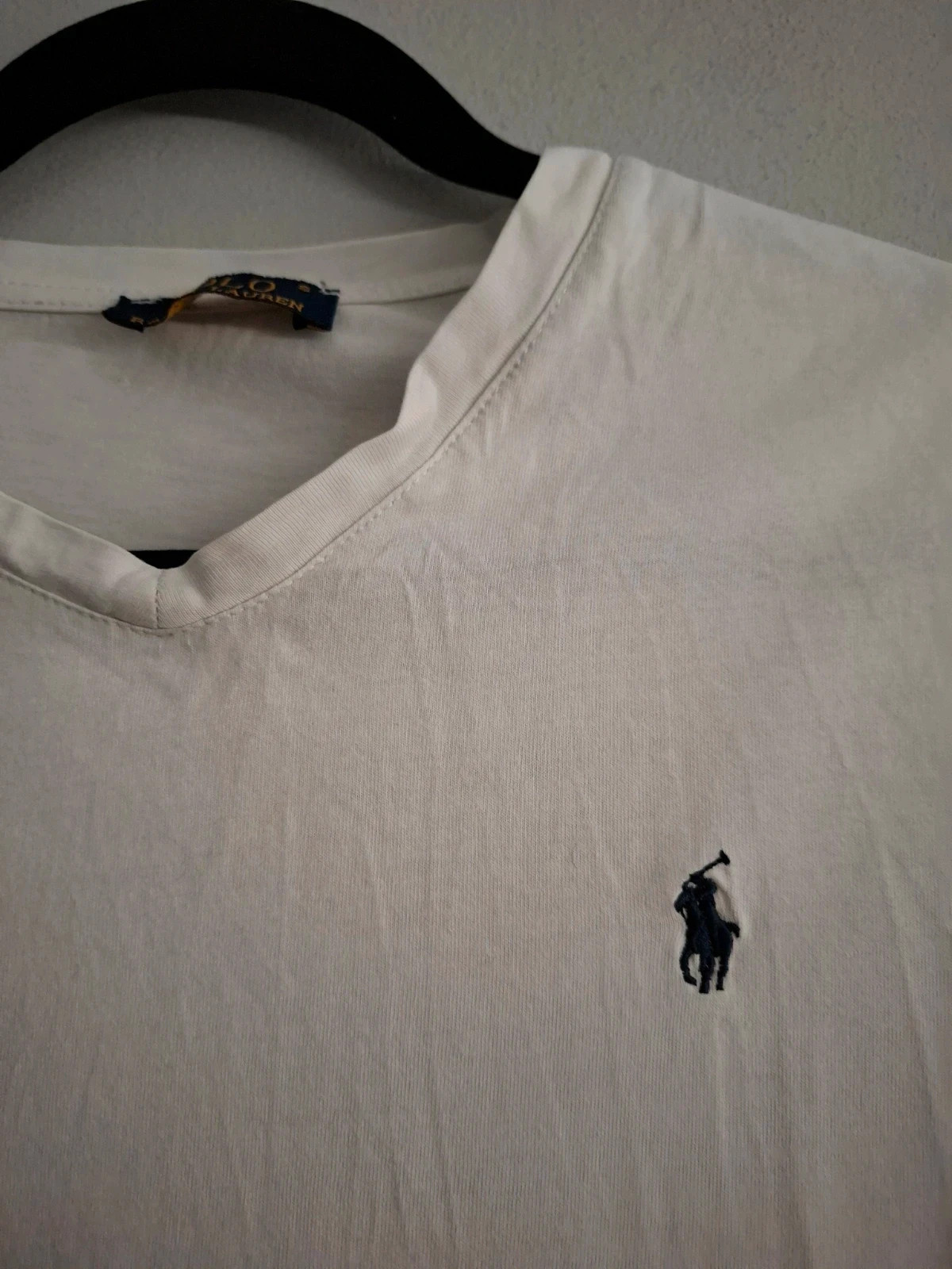 Camiseta Ralph Lauren Blanca Cuello V Talla S – Polo Ralph Lauren – taille S 2