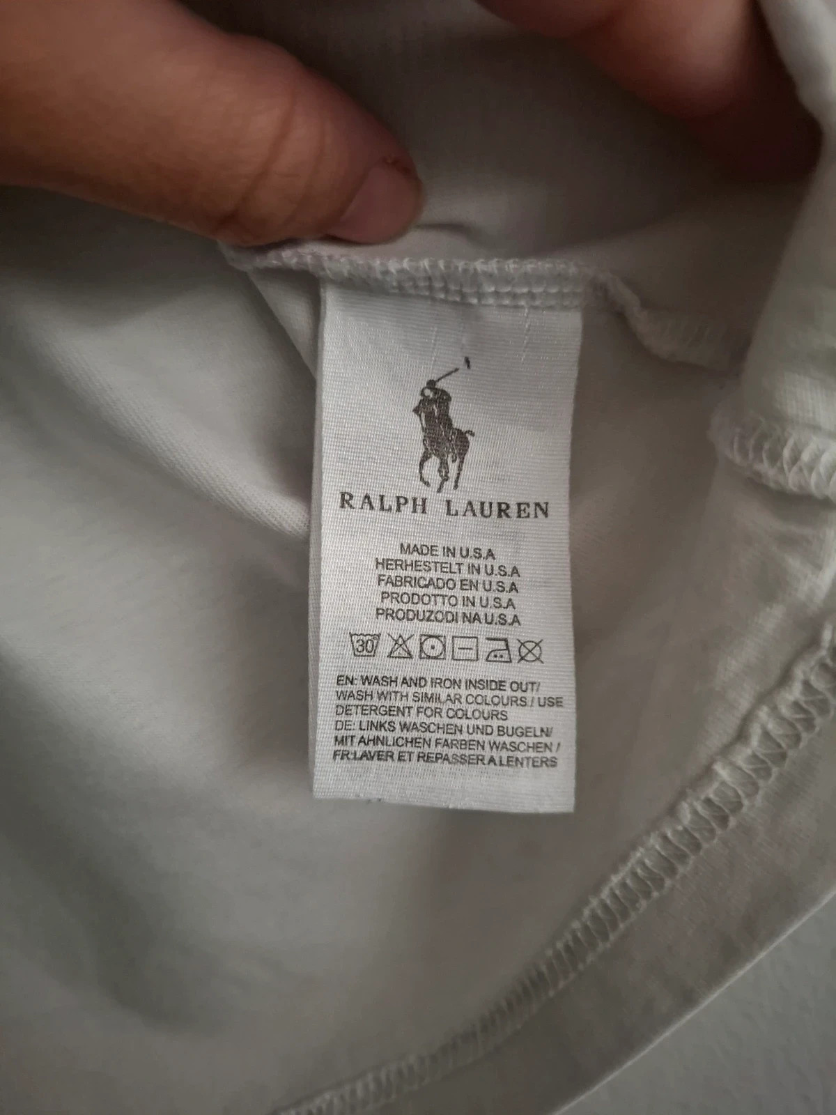 Camiseta Ralph Lauren Blanca Cuello V Talla S – Polo Ralph Lauren – taille S 5