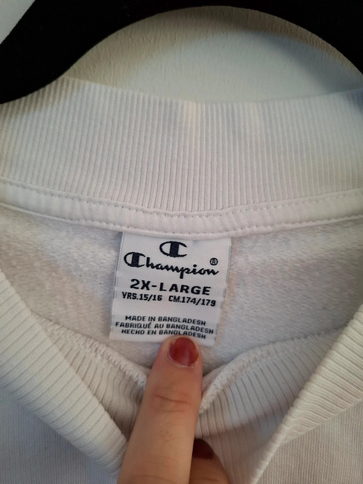 Sudadera Niño Champion Cuello Alto Blanca Logo Degradado – Champion – taille 15 ans / 170 cm 4