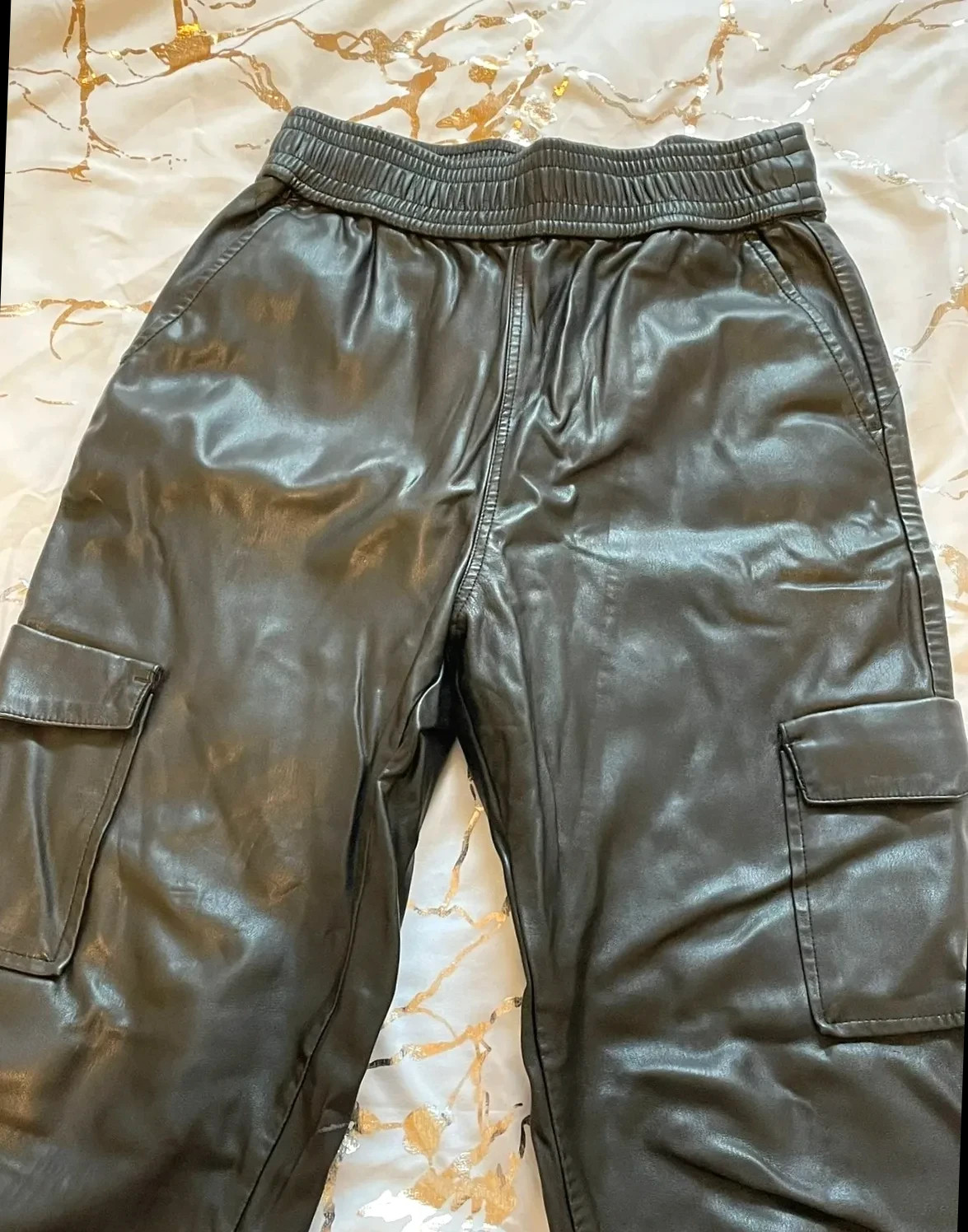 Pantalon en femme cuir Zara noir taille 36 – Zara – taille S / 36 / 8 2