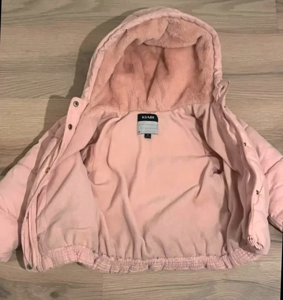 Doudoune chaude à capuche pour fille, rose couleur clair, Taille 5 ans – Kiabi – taille 5 ans / 110 cm 3