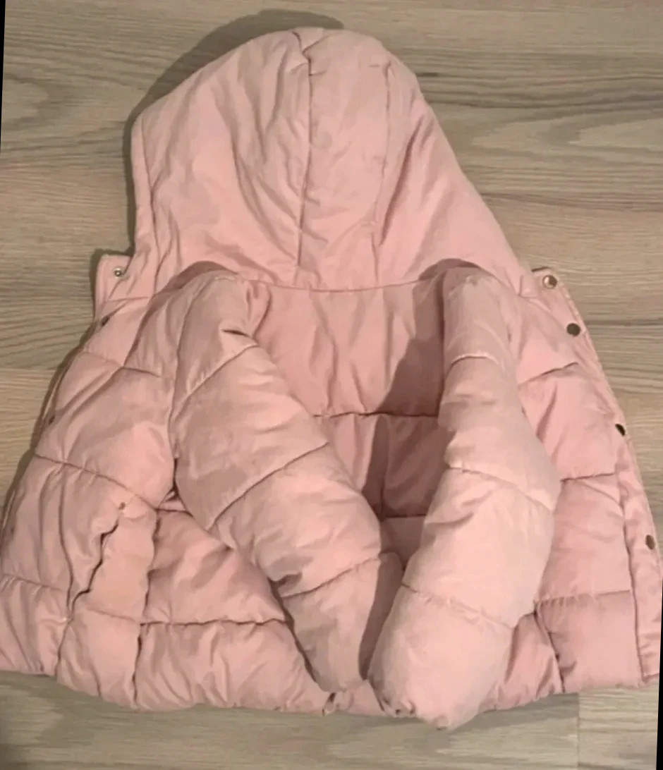 Doudoune chaude à capuche pour fille, rose couleur clair, Taille 5 ans – Kiabi – taille 5 ans / 110 cm 4